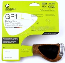 Ergon GP1-L Ergo BioKork GRIPSHIFT Handlebar Bike Grips MTB/Commute - LARGE Cork