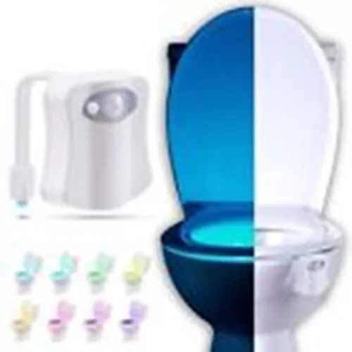 RainBowl Toilet Bowl Night Light with Motion Sensor Funny Mens Stocking Stuffers