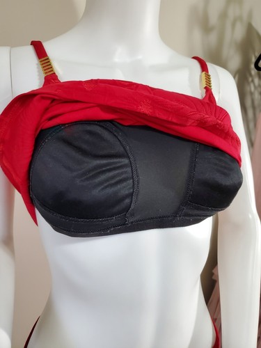 Vintage Ladies Sz 10 Sirena Apple Red Tankini Swim 2-Piece Goldtone Metal USA - Picture 8 of 24