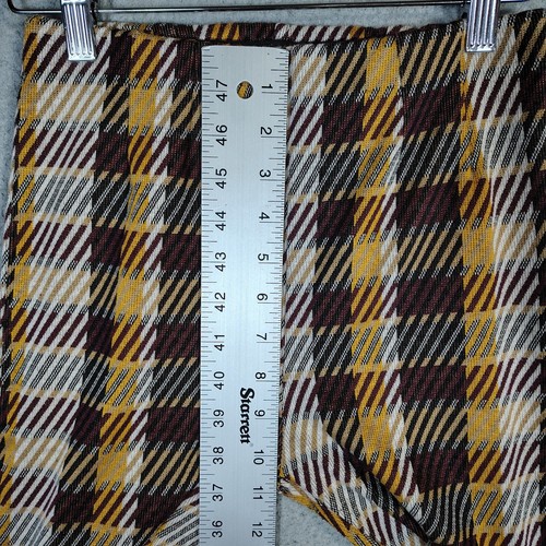 Free People Leggings Women 0 24x25 Brown Plaid Striped Flare Knit Pull On Pants - Picture 5 of 10