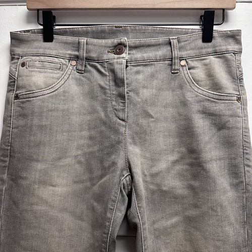 Brunello Cucinelli Damen Größe US 6 gerades Bein Skinny Jeans grau Denim Italien - Bild 4 von 9