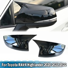 For Toyota RAV4 Highlander Black Exterior Side Rearview Mirror Cover Trim New