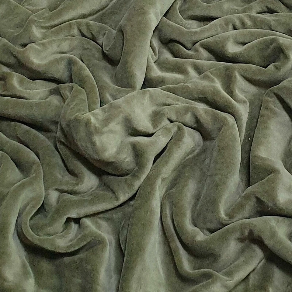 Soft Cotton Modal Velour Stretch Velvet Fabric Pants Blazer Hoddie Bedding 60"W - Image 4 of 4