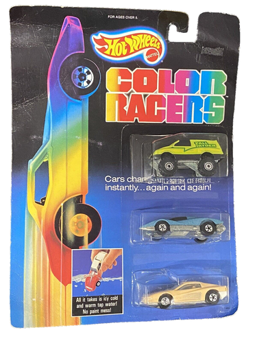 NIP Hot Wheels Color Racers 3 pack - Ferrari, Silver Bullet, Tall Ryder 4x4 RARE