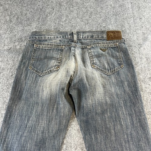 Armani Jeans Bootcut 26 32 Relaxed Fit Low Rise Waist Chambray Y2K Mid Wash Blue - Bild 14 von 15