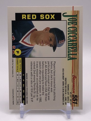 1993 Bowman Joe Ciccarella No. 551 - Picture 2 of 2