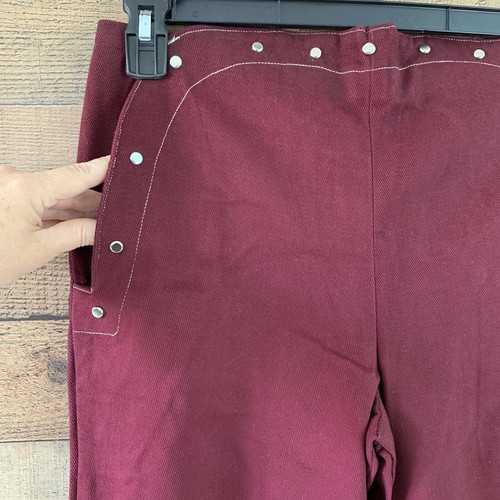 Vintage 1960’s MOD Studded Flare Leg Twill Back Zipper Pants - Picture 5 of 8
