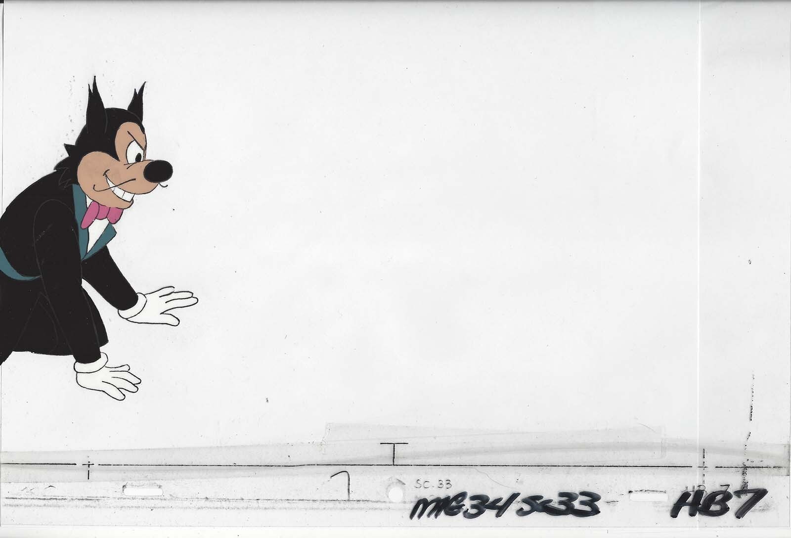 Mighty Mouse's Oil Can Harry Crawling Production Cel