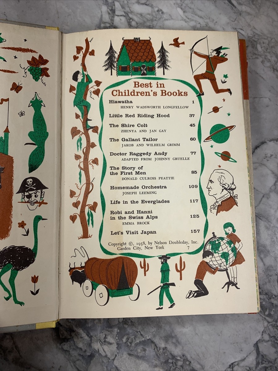 1958 Antique Illustrated Children's Book 