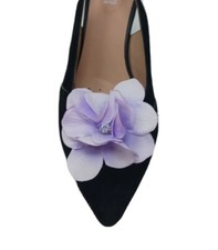Purple Color Flower Clips for Shoes 2 piece , Shoe Clips, Shoe Accessories