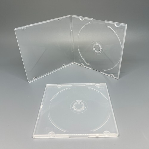 50 3.5" Mini Slim Single Poly CD Cases for 3" (8MM) Mini Disc, Super Clear-SF16 - Picture 2 of 2