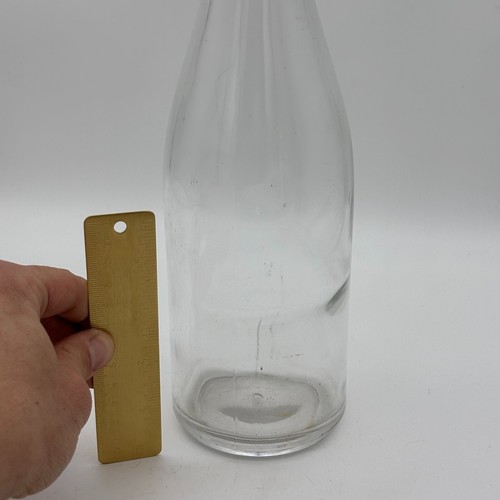 Antike Schwenkdeckel Glasflasche klar Hutter Stopfen schwarz Vintage Klarflasche - Bild 8 von 8