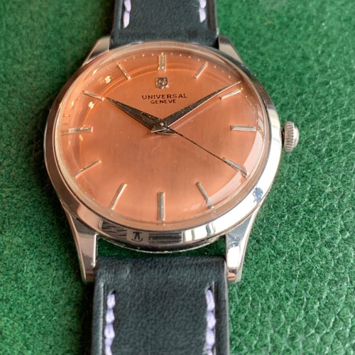 Universal Geneve Salmon Dial Cal. Reloj Pulsera 338 Cuerda Manual Acero Inoxidable - Imagen 3 de 11