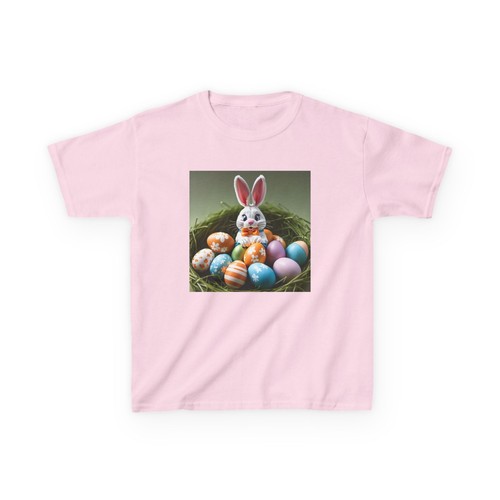 Kid's Easter 2025 Bunny Tee, Children's Spring Holiday Shirt, Boys Girls Rabbit - Picture 30 of 33
