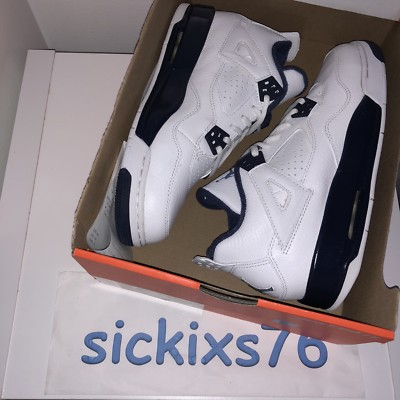DS NIKE AIR JORDAN 4 RETRO BG 'Legend Blue' Sz 7Y/EUR 40