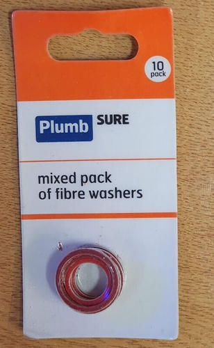 Red Fibre Washers Mixed Pack of 10 Various Sizes Tap Connecter