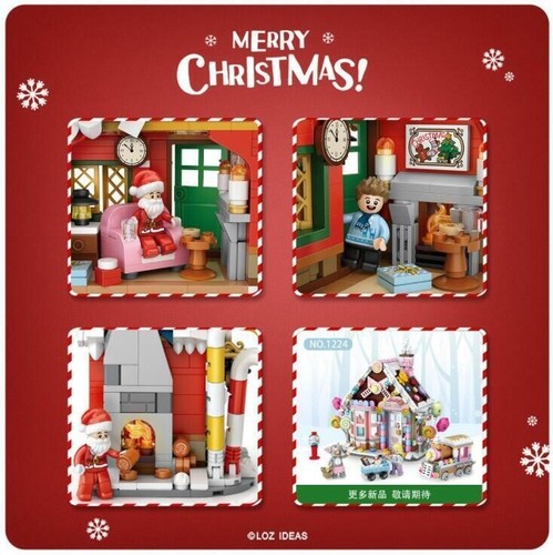 LOZ Santa Christmas house Mini Building Block Gift Present Toy 788PCS - Picture 3 of 4