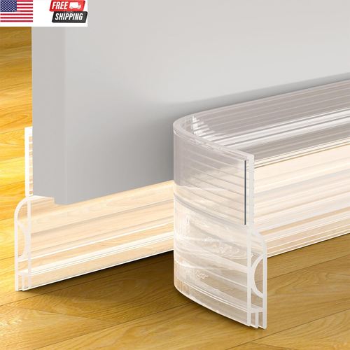 Door Draft Stopper, Door Sweep for Bottom of Door, Weather Stripping Door Seal,