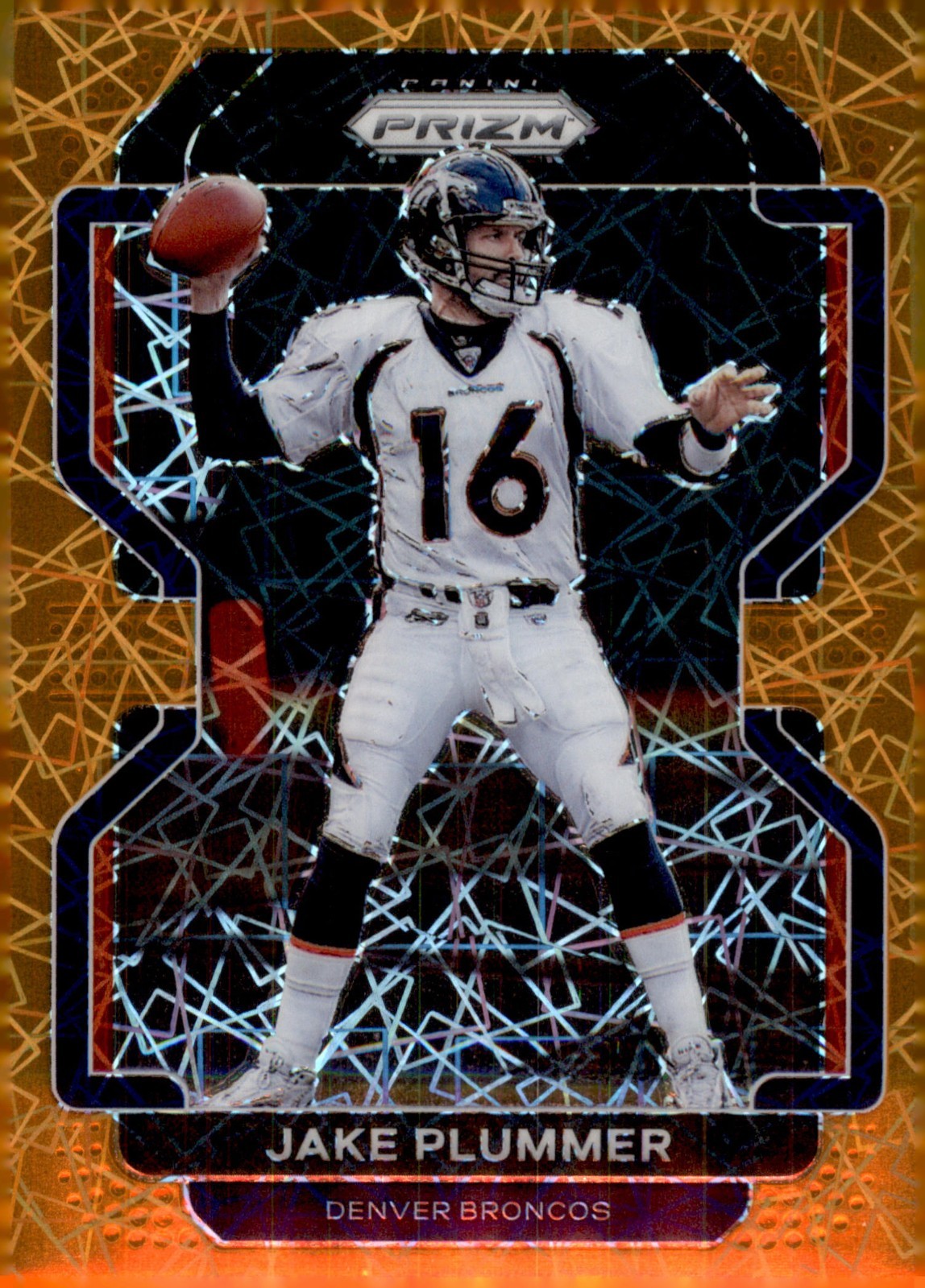 2021 Panini Prizm Orange Lazer Prizm #207 Jake Plummer 