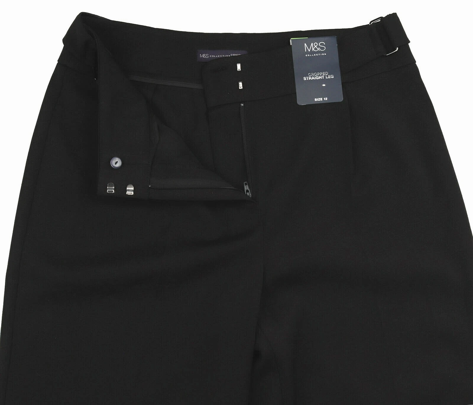 M&S Black Crop Trousers Womens Size 12 20 Regular
Opens in a new window or tab
