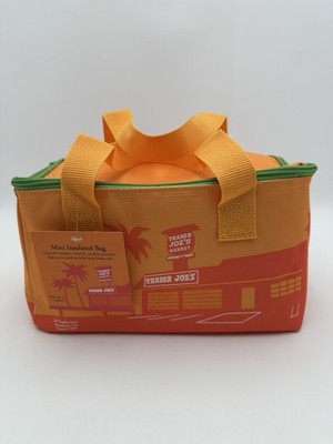Trader Joe s NEW 2026 Mini Insulated Bag Limited Edition Orange/Bright Green