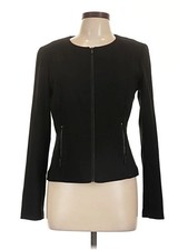 Calvin Klein Zip Up Blazer Black Size 2
