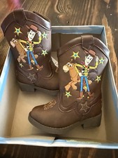 Disney Pixar Toy Story Woody Kid's Cowboy Western Boots Size 5 New In Box Cute