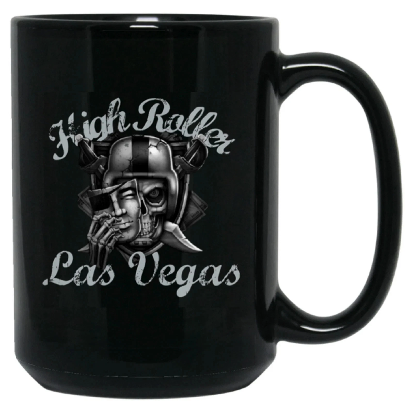 Las Vegas Raiders High Roller Black Ceramic Coffee Mug Cup