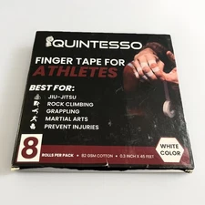 8 Rolls Finger tape for athletes. White Color - 45 Feet Per Roll - Quintesso NEW