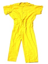 Department Corrections Prison Jail Inmate Uniform Jumpsuit Yellow Size 4XL 4X