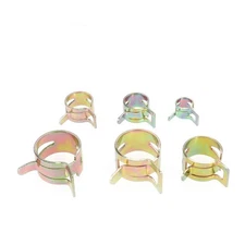  72 Pcs Automotive Hose Clamps Tube Spring Clips Fire Pipe Fastener Fluid Kit