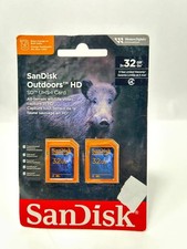 SanDisk 32GB 2-Pack Outdoors HD SDHC UHS-I Card 100MB/s Trail Camera C4 SD