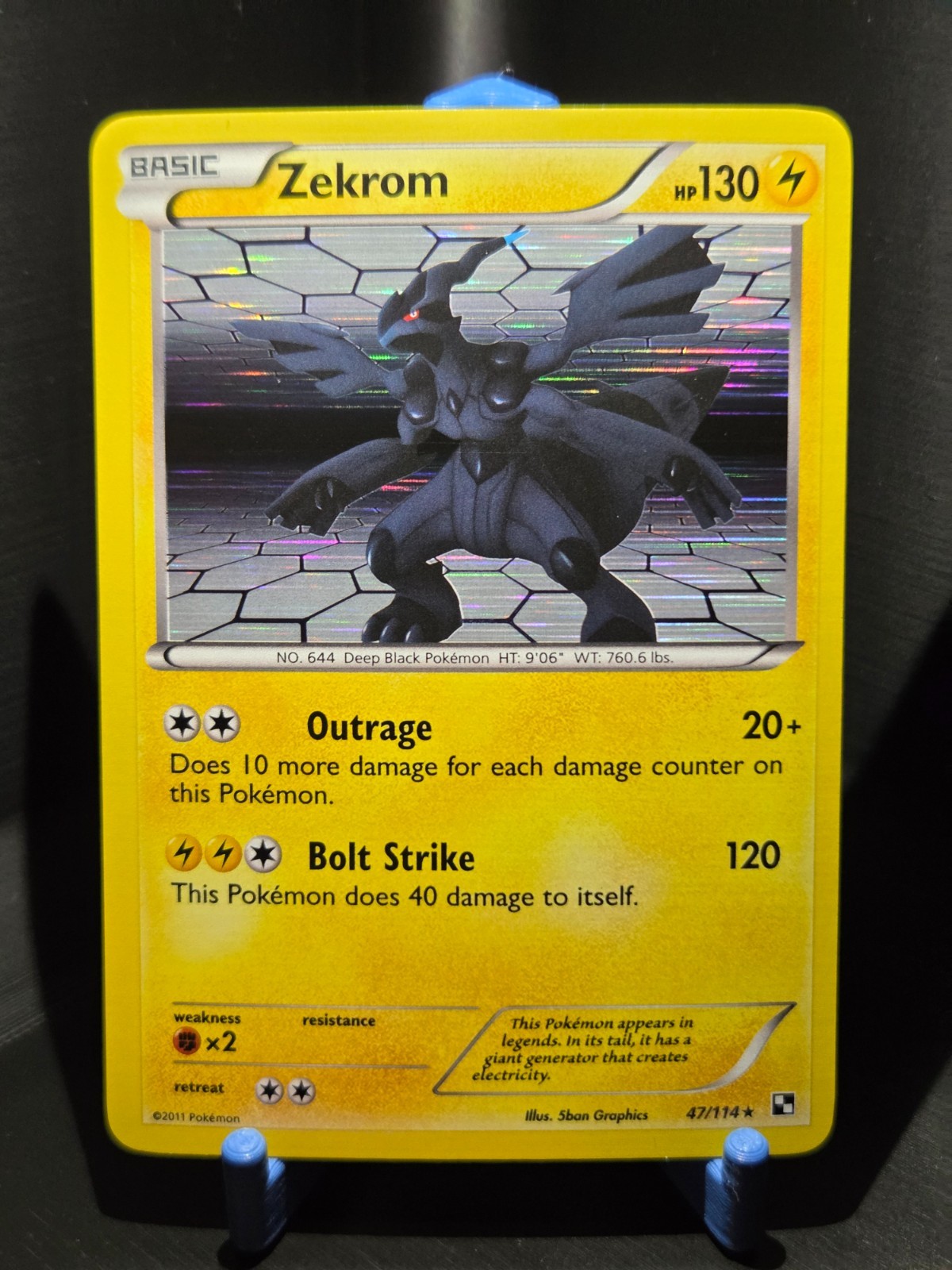 Pokemon Black and White Zekrom Holo 47/114 NM