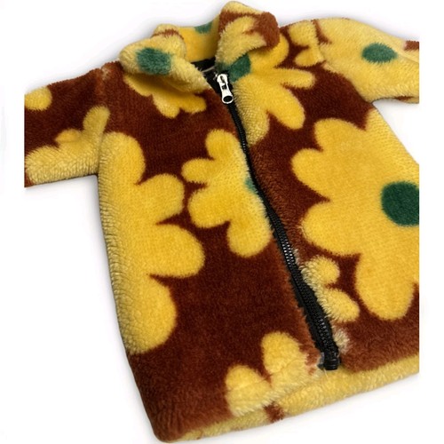 Vintage Childs Jacket 1970’s Floral Size 22 Months Yellow Flowers Hippie Boho - Picture 1 of 13