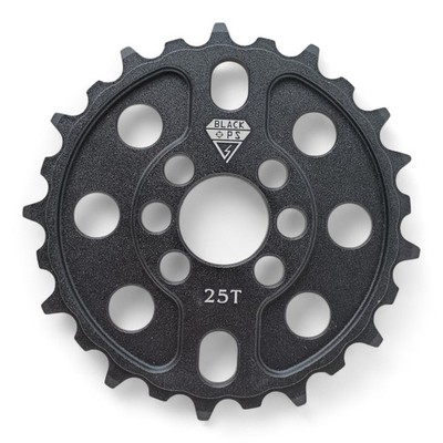 Black Ops BMX 25T Chainring Alloy Fit 22mm Spindle Crankset Black FIT WTP
