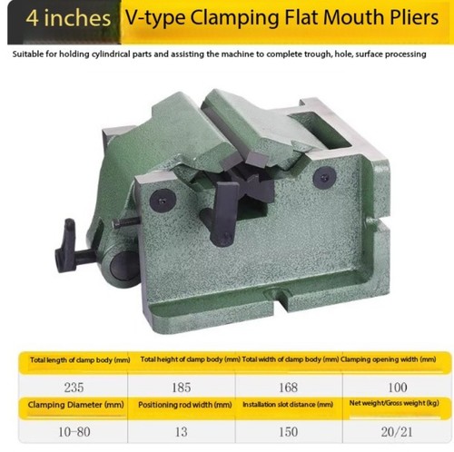 Vertical Center Bench Vise Machine Bench Vise Milling Machine V-shaped Clamp - Picture 9 of 10