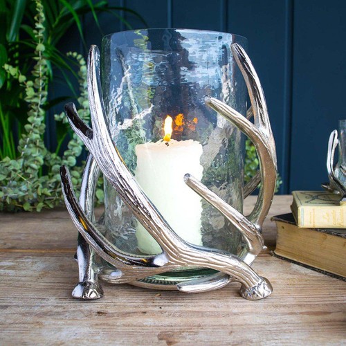 Twisted Antler Hurricane Lantern - Picture 3 of 3