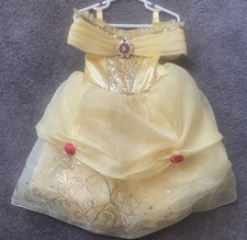Disney Store LOVELY PRINCESS BELLE GOWN/COSTUME Size 3-free Shipping