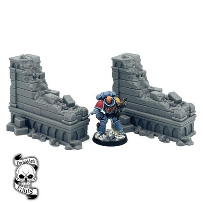 Blackthorn 2x Mittelalterliche Ruinen Cover Fantasy 28mm Wargaming Streurand