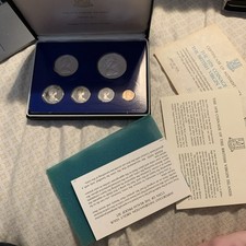 1978 British Virgin Islands Sterling Silver Proof Set Box and COA