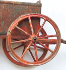 Victorian Child's Toy Tin/Metal Horse & Wagon-Primitive Antique Painted Buggy — photo 8