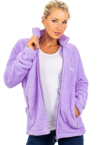 Reichstadt Mujer Suave Peluche Polar Chaqueta Cuello Soporte Cremallera Bolsillos Droga - Imagen 80 de 103