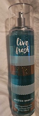 1 Bath & Body Works LIVE FRESH SEASIDE BREEZE  Fragrance Mist Body Spray 8 oz