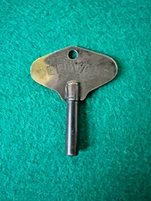 Vintage Brass Perivale Clock Winding Key 1930-1950