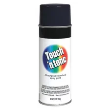 Touchn Tone 55275830 Spray Paint, Black, Flat, Solvent, 10 Oz.