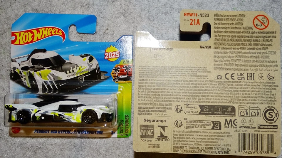 HOT WHEELS 1/64 PEUGEOT 9X8 Hypercar WEC (EXOTICS 2025) sous blister neuf - Photo 4/4