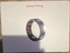 Smart Ring Activity Tracker Silver Size 7 Bluetooth Heart Rate Sleep Android iOS