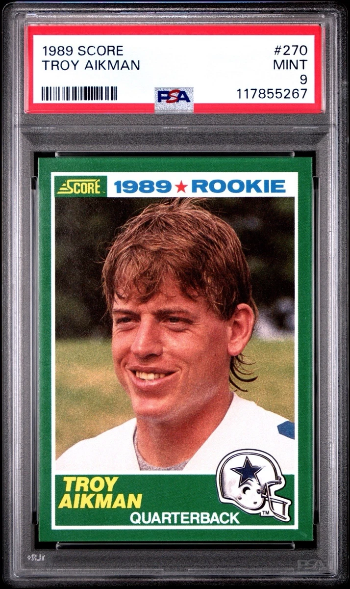 Troy Aikman Football Grade 9 Rookie Sports Trading Cards