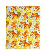 Handmade Floral Baby Blanket Quilt Crib Blanket 35  x44  Vibrant Vtg Retro Style