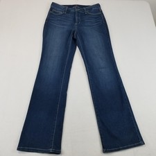 NYDJ Barbara Bootcut Jeans Womens 8 x 31 Blue Mid Rise Lift Tuck Stretch Denim